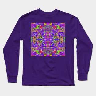 Cycadelic Abstract Colorful Marble Pattern Long Sleeve T-Shirt